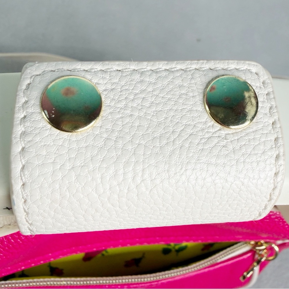 Betsey Johnson Kitsch Pink White Phone Crossbody Purse Bag Hotline Retro Y2K - Picture 13 of 13
